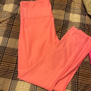 Zyia pink metallic leggings